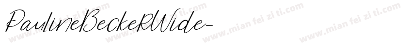 PaulineBeckerWide字体转换