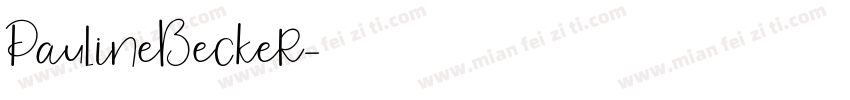 PaulineBecker字体转换
