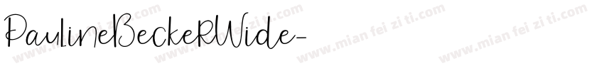 PaulineBeckerWide字体转换