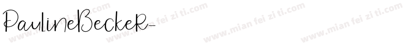 PaulineBecker字体转换