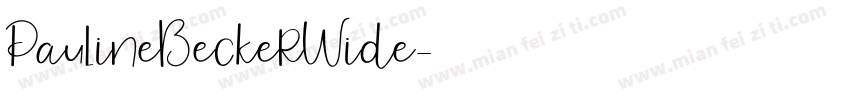 PaulineBeckerWide字体转换