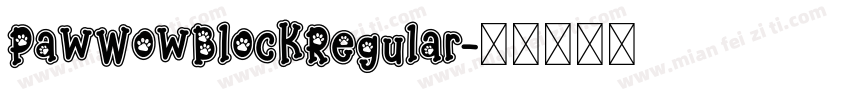 PawWowBlockRegular字体转换