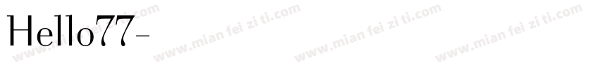 Hello77字体转换