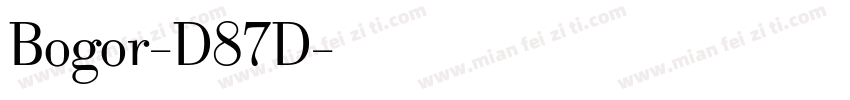 Bogor-D87D字体转换