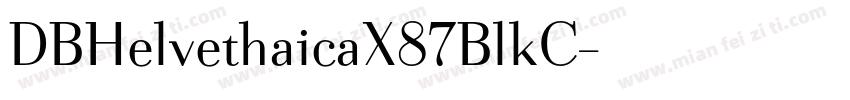 DBHelvethaicaX87BlkC字体转换