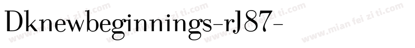 Dknewbeginnings-rJ87字体转换