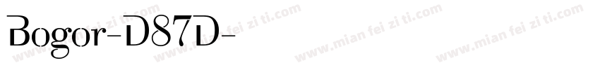 Bogor-D87D字体转换