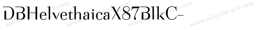 DBHelvethaicaX87BlkC字体转换