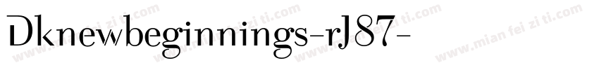Dknewbeginnings-rJ87字体转换