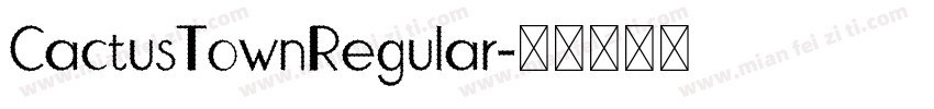CactusTownRegular字体转换