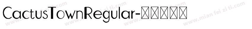 CactusTownRegular字体转换