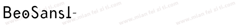 BeoSans1字体转换