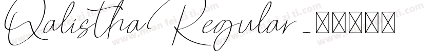 QalisthaRegular字体转换