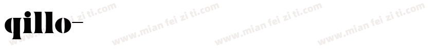 qillo字体转换