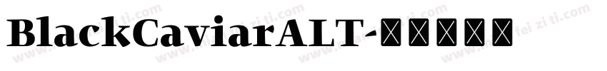 BlackCaviarALT字体转换