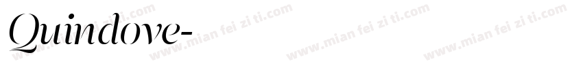 Quindove字体转换