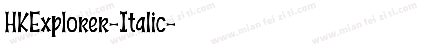 HKExplorer-Italic字体转换