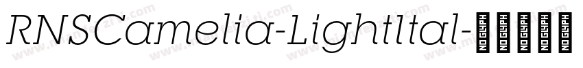 RNSCamelia-LightItal字体转换