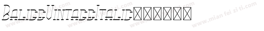 BaligeVintageItalic字体转换