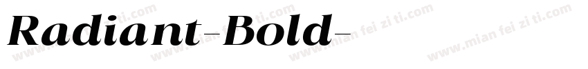 Radiant-Bold字体转换