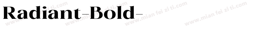 Radiant-Bold字体转换
