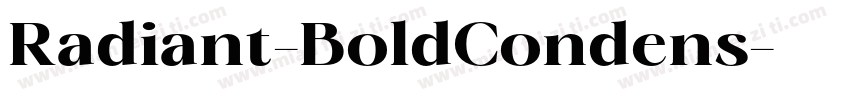 Radiant-BoldCondens字体转换