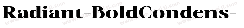 Radiant-BoldCondens字体转换