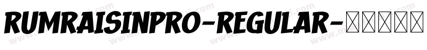 RumRaisinPro-Regular字体转换