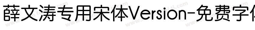 薛文涛专用宋体Version字体转换