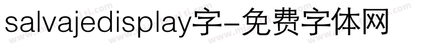 salvajedisplay字字体转换