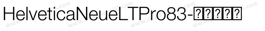 HelveticaNeueLTPro83字体转换