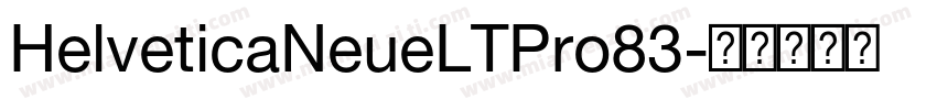 HelveticaNeueLTPro83字体转换