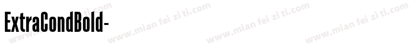 ExtraCondBold字体转换