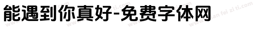 能遇到你真好字体转换