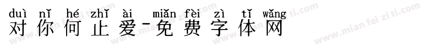 对你何止爱字体转换