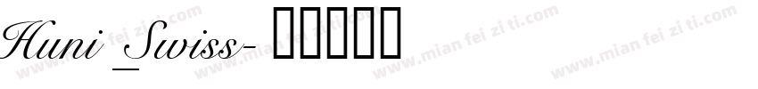 Huni_Swiss字体转换