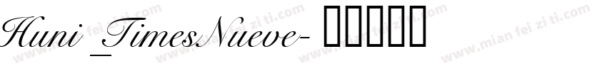 Huni_TimesNueve字体转换