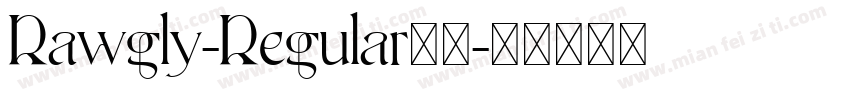Rawgly-Regular字体字体转换