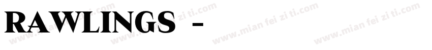 rawlings字体字体转换