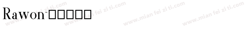 Rawon字体转换