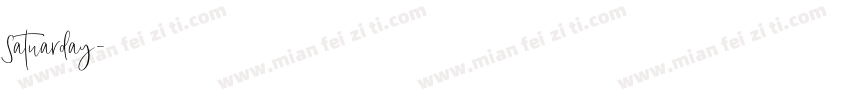 satuarday字体转换