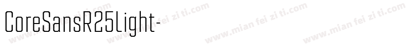 CoreSansR25Light字体转换