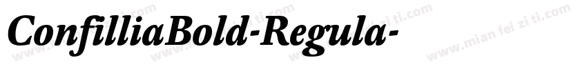 ConfilliaBold-Regula字体转换