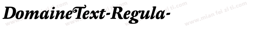 DomaineText-Regula字体转换