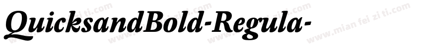 QuicksandBold-Regula字体转换
