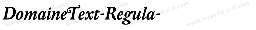 DomaineText-Regula字体转换