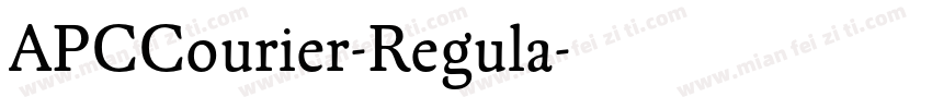 APCCourier-Regula字体转换