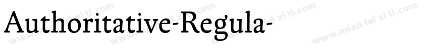 Authoritative-Regula字体转换
