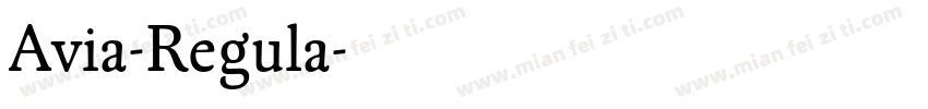 Avia-Regula字体转换