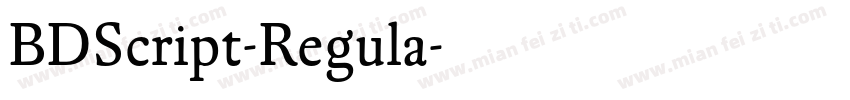 BDScript-Regula字体转换
